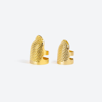 Exquisite Metal Duo Thimble Set - Caydo