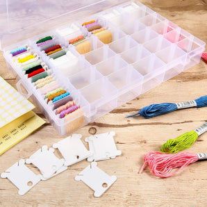 Caydo 36 Grids Plastic Embroidery Floss Cross Stitch Organizer Box - Caydo