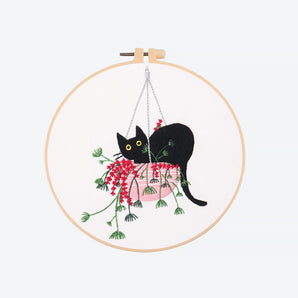 Cat Embroidery Kit - Caydo