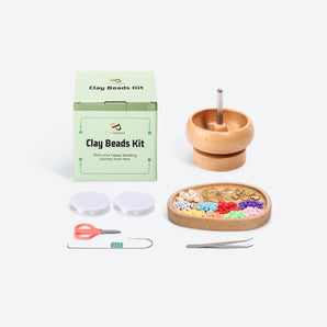 Wooden Bead Spinner Kit - Clay Beads - Caydo