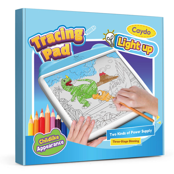 Pink & Blue Caydo Light-Up Tracing Pad, Gift For Kids